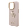 Guess для iPhone 16 Pro Max чехол PU Grained leather 4G Big metal logo and Camera Stand Hard Pink