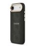 Guess для iPhone Air чехол PU 4G Stripe Classic metal logo Gold camera Hard Black (MagSafe)