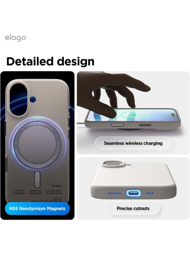 Elago для iPhone 17 чехол Magnetic Silicone Stone (MagSafe)