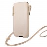Чехол-карман Guess для смартфонов Pouch PU Saffiano Classic Gold (M size)