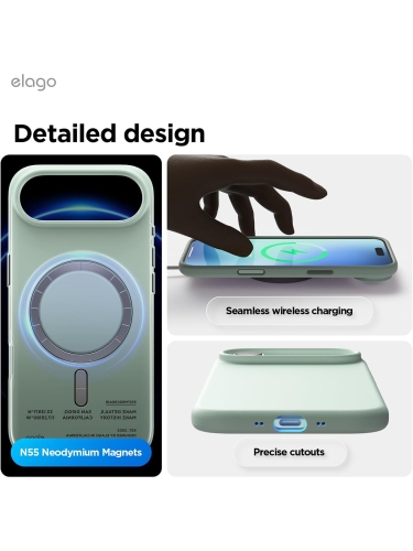 Elago для iPhone Air чехол Magnetic Silicone Mint (MagSafe)