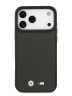 BMW для iPhone 17 Pro чехол M-series Kevlar Matt Metal logo & Cam Hard Black (MagSafe)