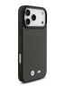 BMW для iPhone 17 Pro чехол M-series Kevlar Matt Metal logo & Cam Hard Black (MagSafe)