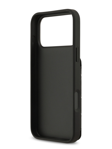Karl Lagerfeld для iPhone 17 Pro Max чехол Cardslot Stand PU Saffiano Monogram NFT Choupette Hard Black