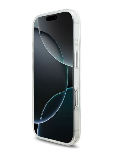 Karl Lagerfeld для iPhone 17 чехол IML NFT Karl & Choup Heads Metal camera Hard White (MagSafe)