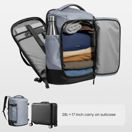 Tomtoc Travel рюкзак Navigator-T66 Liteway Travel Laptop Backpack 16" (Win)/28L Light Gray