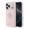 Guess для iPhone 17 Pro Max чехол Saffiano Full Wrapped 4G Big Resin logo Metal Cam Hard Pink