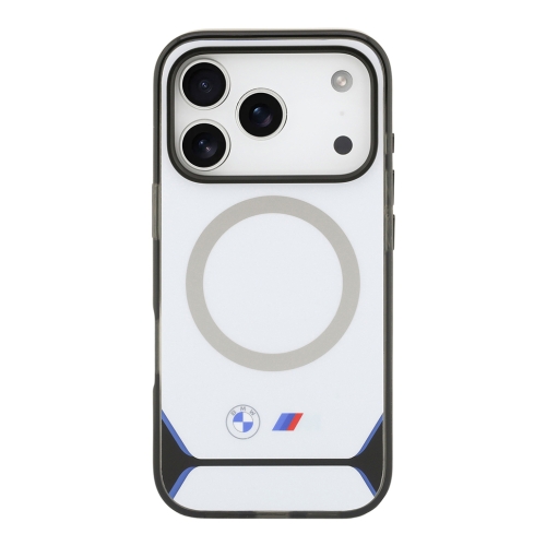 BMW для iPhone 17 Pro чехол M-series IML Metal camera Double logo Hard White (MagSafe)