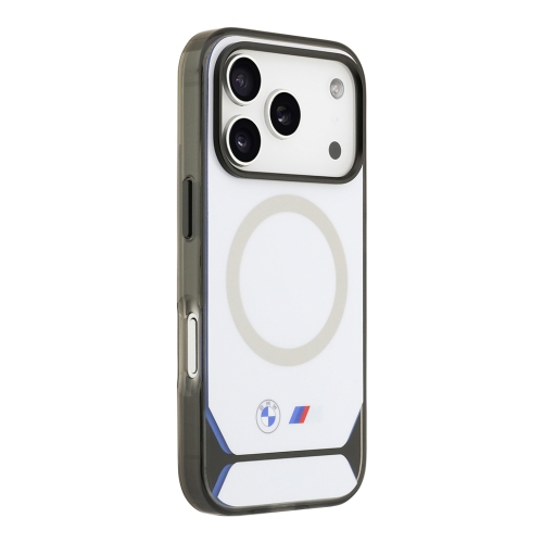 BMW для iPhone 17 Pro чехол M-series IML Metal camera Double logo Hard White (MagSafe)