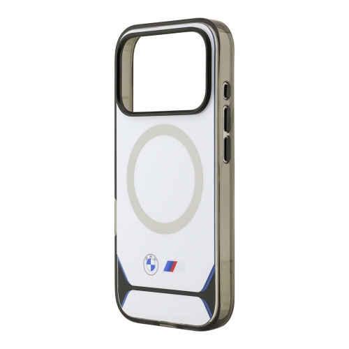 BMW для iPhone 17 Pro чехол M-series IML Metal camera Double logo Hard White (MagSafe)