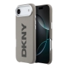 DKNY для iPhone Air чехол PU Full Wrapped leather Verical logo Metal Cam Hard Beige (MagSafe)