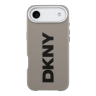DKNY для iPhone Air чехол PU Full Wrapped leather Verical logo Metal Cam Hard Beige (MagSafe)