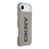 DKNY для iPhone Air чехол PU Full Wrapped leather Verical logo Metal Cam Hard Beige (MagSafe)