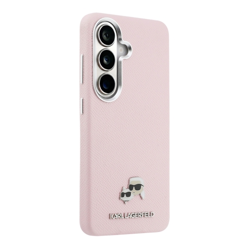 Karl Lagerfeld для Galaxy S26 чехол PU Saffiano FW Karl&Choup Heads metal &Cam Hard Pink (MagSafe)