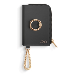 Uniq картхолдер COEHL Mirelle Magnetic Wallet with Wrist strap Ebony Black