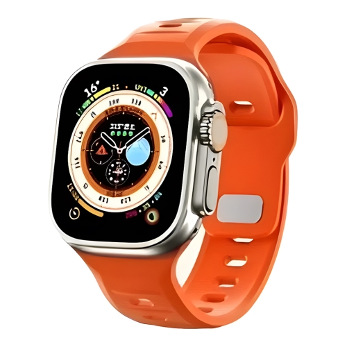 BlueO для Apple Watch 44/45/46/49 mm ремешок Fluoro Rubber Sport Watch Band Orange