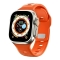 BlueO для Apple Watch 44/45/46/49 mm ремешок Fluoro Rubber Sport Watch Band Orange