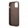 Чехол Guess 4G Big metal logo Hard для iPhone 14 Plus, коричневый