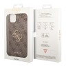 Чехол Guess 4G Big metal logo Hard для iPhone 14 Plus, коричневый