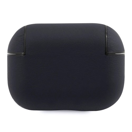 Чехол BMW Signature leather with Metal logo для AirPods Pro, синий (BMAPSSLNA)
