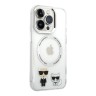 Чехол Lagerfeld Karl&Choupette Hard для iPhone 13 Pro Max, прозрачный (MagSafe)