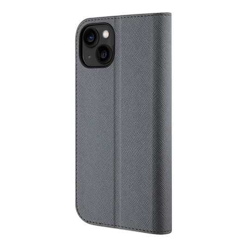 Чехол Lagerfeld PU Saffiano NFT Karl & Choupette Booktype для iPhone 14, серебристый