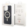 Чехол Guess Marble Hard для iPhone 14 Pro Max, черный/золотой (MagSafe)
