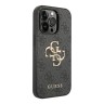 Guess для iPhone 15 Pro чехол PU 4G Big metal logo Hard Grey