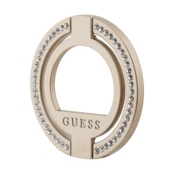 Guess кольцо-держатель MagSafe Metal Ring stand Diamond Rhinestones Gold