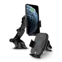 Elago Автодержатель-беспроводное ЗУ Wireless Auto-Clamping Car Mount 7.5/10W All-in-One Black