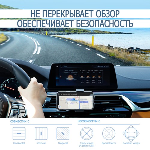 Elago Автодержатель-беспроводное ЗУ Wireless Auto-Clamping Car Mount 7.5/10W All-in-One Black