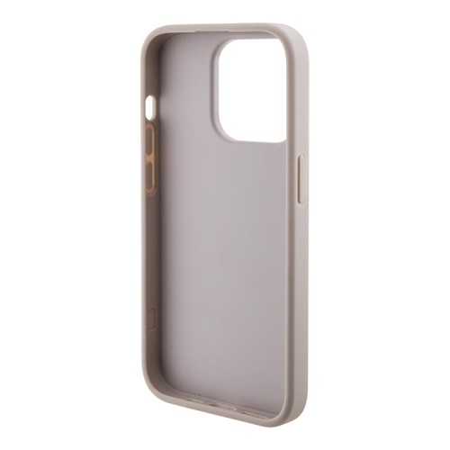 Guess для iPhone 15 Pro Max чехол GripStand PU 4G with Triangle Diamond metal logo Hard Pink