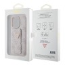 Guess для iPhone 15 Pro Max чехол GripStand PU 4G with Triangle Diamond metal logo Hard Pink