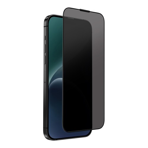 Uniq стекло для iPhone 15/14 Pro OPTIX Privacy (Антишпион) Clear/Black (+installer)