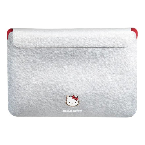Hello Kitty для ноутбуков 13"/14" чехол Sleeve PU Grained leather Metal Kitty Head Silver