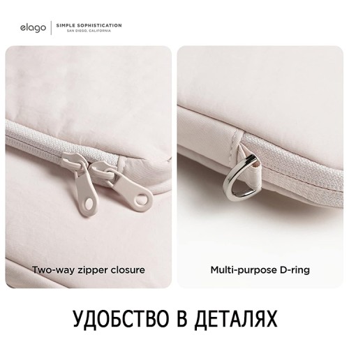 Elago для ноутбуков 14"/ Macbook Pro 14" чехол LapTop Pocket Sleeve Pastel Pink