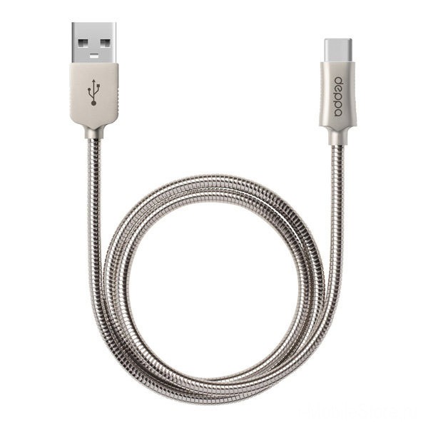 Deppa Steel USB-A/USB-Type-C (1.2 м) в стальной оплетке 72274