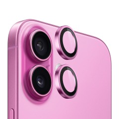 BlueO стекло для iPhone 16/16 Plus, Camera lens Armor Aluminium 2 шт. Pink (+installer)