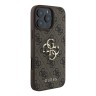 Guess для iPhone 16 Pro Max чехол PU кожа 4G Big metal logo Brown