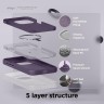 Elago для iPhone 15 Pro чехол Soft silicone (Liquid) Deep Purple (MagSafe)
