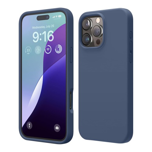 Elago для iPhone 16 Pro чехол Soft silicone (Liquid) Jean Indigo