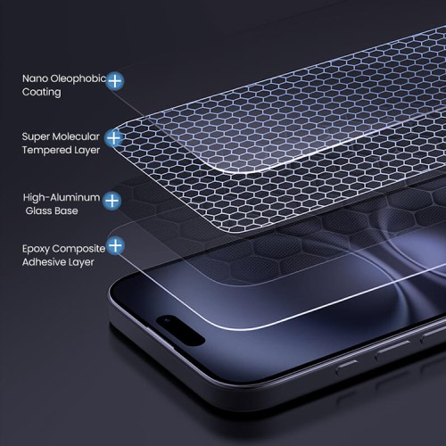 Nillkin стекло прозрачное без рамки для iPhone 16, H+PRO 0.25mm Transparent