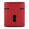 Guess Saffiano PU leather case with metal logo для Airpods 1/2, красный GUACA2VSATMLRE