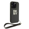 DKNY для iPhone 16 Pro Max чехол PU Stack metal logo Hard + Hand strap Green