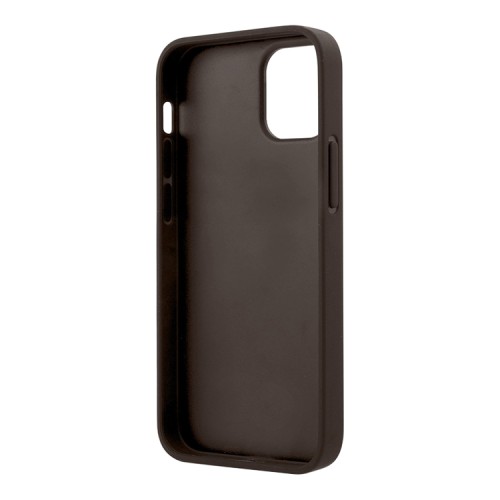 Чехол Guess 4G Stripe Metal logo Hard для iPhone 12 | 12 Pro, коричневый