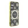 Guess для Galaxy S25 чехол PC/TPU 4G Peony Hard Brown (MagSafe)