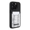 Karl Lagerfeld для iPhone 15 Pro Max чехол Cardslot PU Grained leather Leopard pocket Hard Black