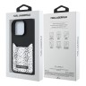 Karl Lagerfeld для iPhone 15 Pro Max чехол Cardslot PU Grained leather Leopard pocket Hard Black