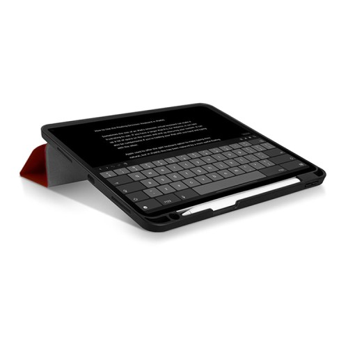 Чехол Uniq Transforma Rigor Anti-microbial для iPad Air 10.9 (2020) с отсеком для стилуса, красный