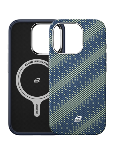 BlueO чехол для iPhone 16 Pro Max Kevlar Armor Aramid fiber Green (MagSafe)